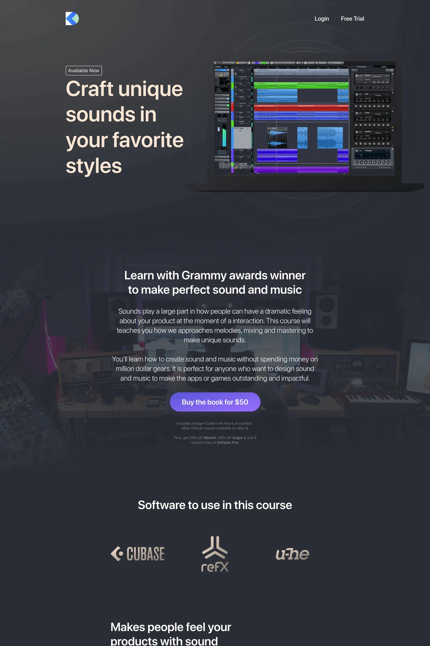 Design+Code Landing Pages screen