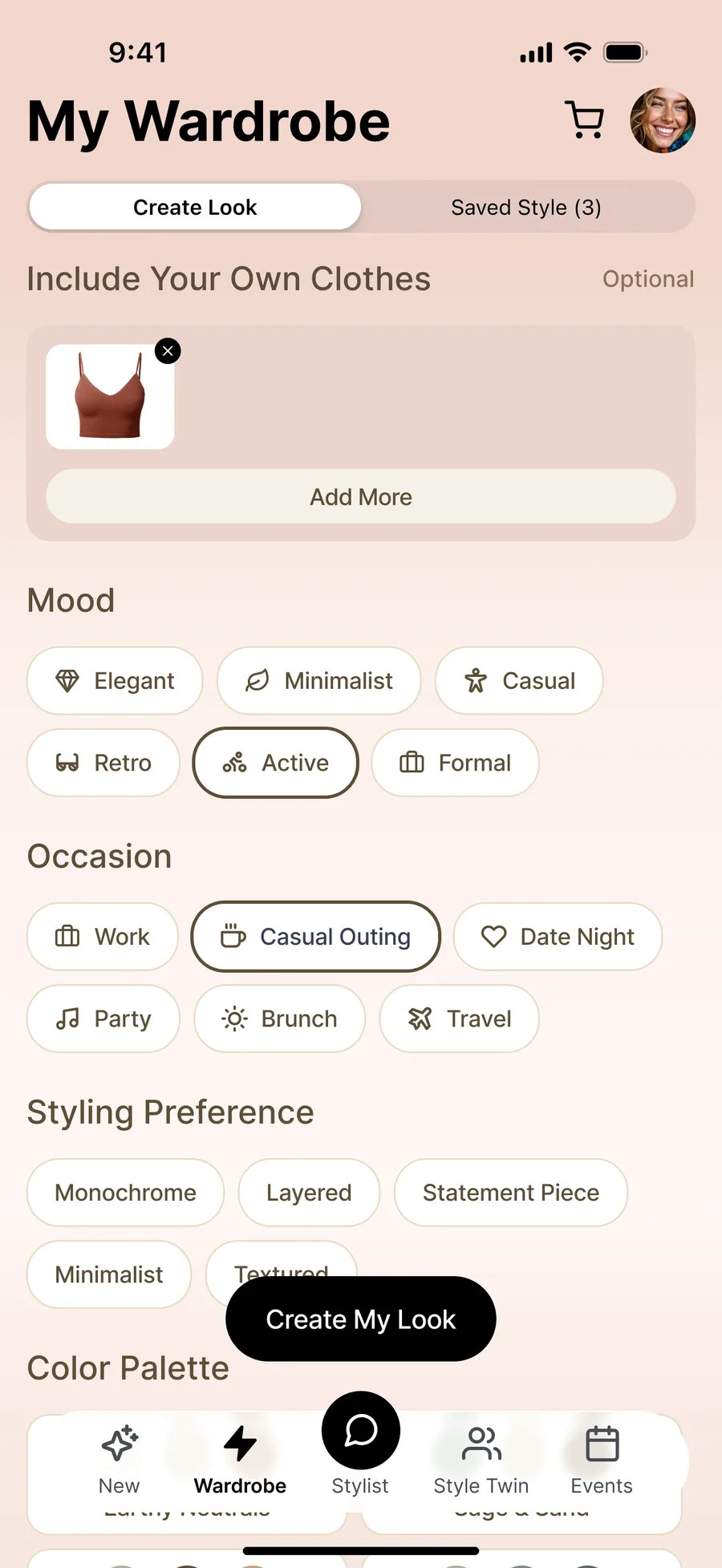 Fashion + AI Mobile Apps screen