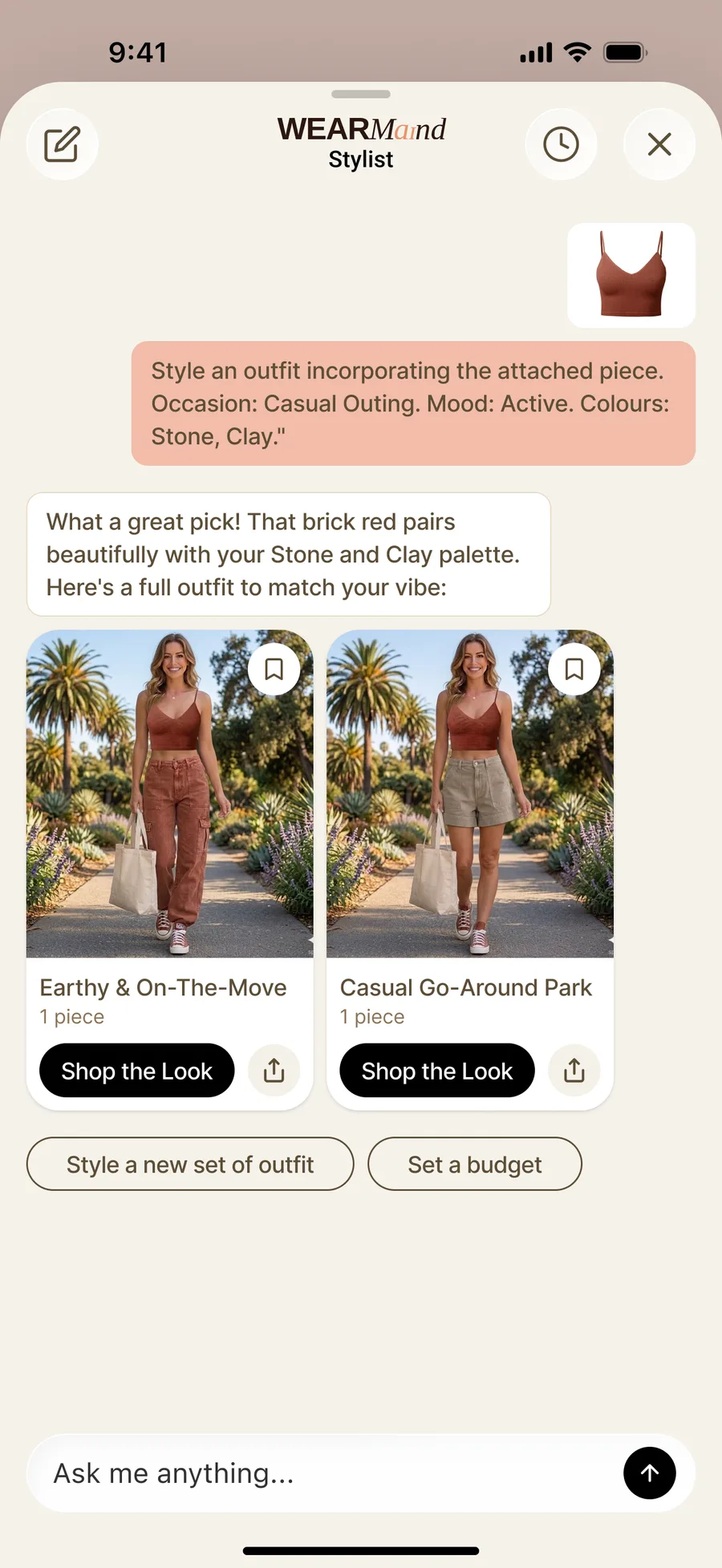 Fashion + AI Mobile Apps screen