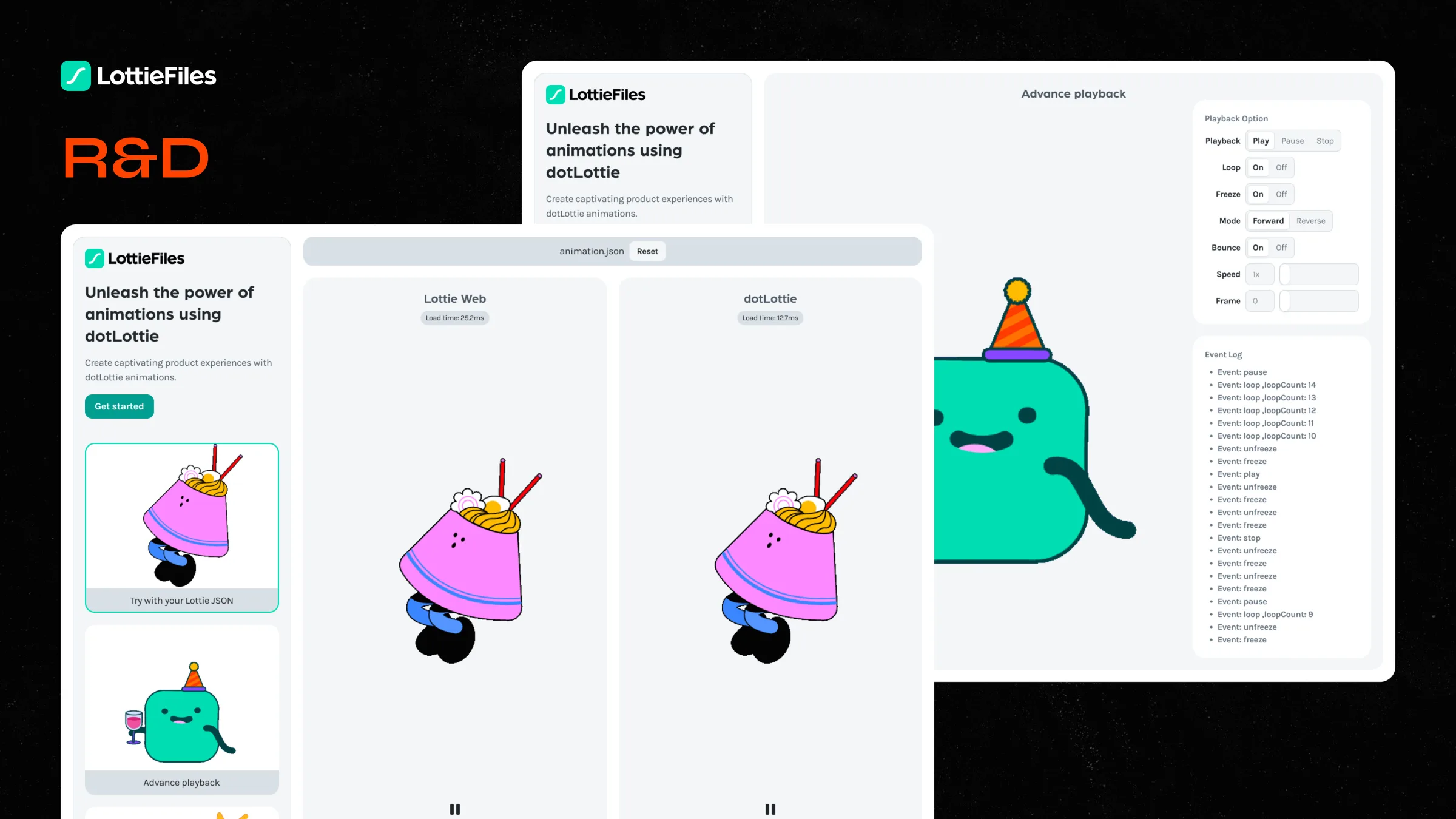 LottieFiles Platform screen