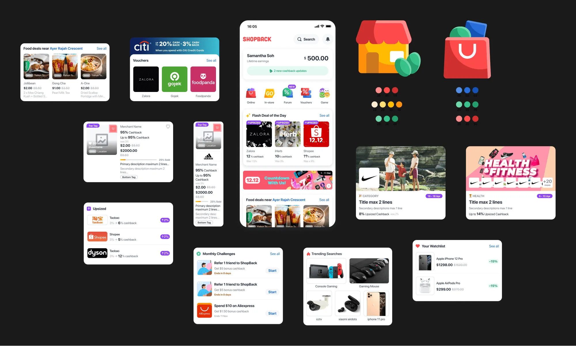 ShopBack App Design System screen